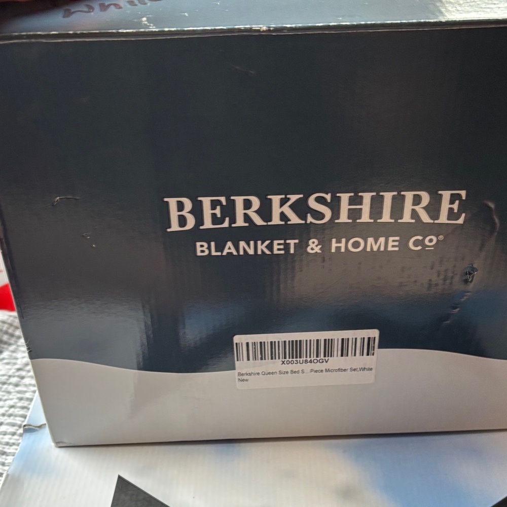 Berkshire Blanket & Home Co. Navy and White Packaging Box